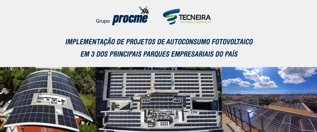Implementação de projetos de Autoconsumo Fotovoltaico em 3 dos principais parques empresariais do país