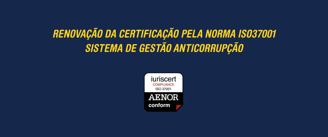 Renovação da Certificação pela Norma ISO37001